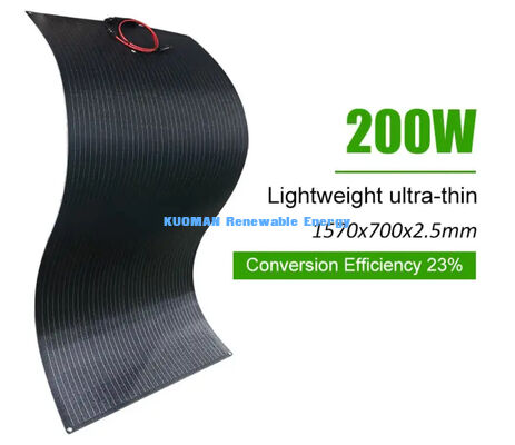 لوحة شمسية مرنة متينة بقدرة 200 واط للمعيشة خارج الشبكة