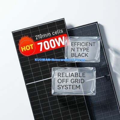 700W لوح شمسي أحادي البلور IP65 الطقس المقاوم للطاقة الشمسية الوحدة 1722x1134x30mm
