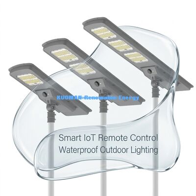 120W IP65 ضوء الشارع الشمسي المقاوم للماء مع خيار جهاز استشعار الحركة - 8-10 سنوات من العمر