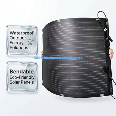 ألواح شمسية خفيفة الوزن 100W مرنة من ETFE للسفر إلى RV والمغامرات في الهواء الطلق