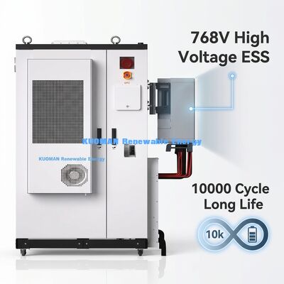 نظام تخزين الطاقة للبطاريات الصناعية في الهواء الطلق مع بطارية الليثيوم الفوسفات الحديدي 107.52kWh وتصنيف IP54
