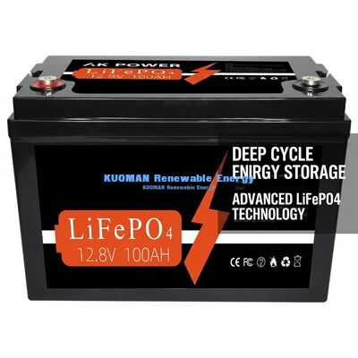 بطارية الليثيوم 12V 100Ah 1280Wh دورة عميقة مع حياة دورة 8000 لتخزين الطاقة وطاقة عربة الغولف