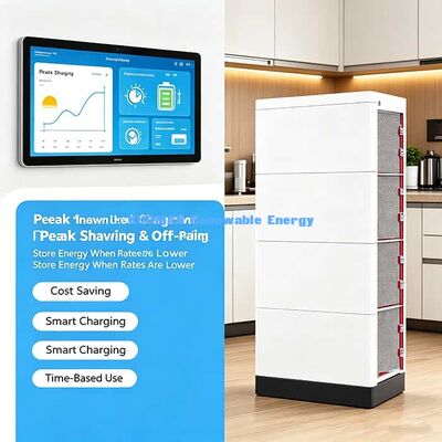 30.72kWh Max بطارية LiFePO4 قابلة للتراكم دعم لمدة 10 سنوات لمشروع الطاقة الشمسية المنزلي