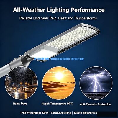مصباح شارع LED مقاوم للماء IP65 تثبيت أفقي ورأسي لمشروع طريق حضري