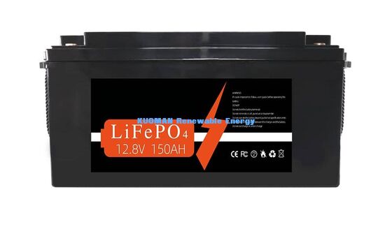 بطارية KM 1920Wh 12V 150Ah بطارية ليثيوم ذات دورة عميقة مع 8000 دورة لتخزين الطاقة وRV/رافعة شوكية/عربة جولف/طاقة يخت