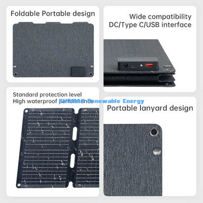 شاحن شمسي للهواتف المحمولة، شاحن طاقة شمسية للأجهزة اللوحية والكمبيوتر المحمول، 40 واط، 60 واط