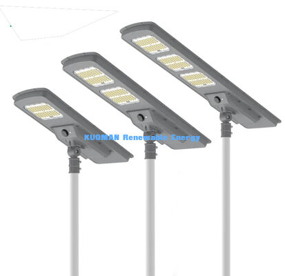 120W IP65 ضوء الشارع الشمسي المقاوم للماء مع خيار جهاز استشعار الحركة - 8-10 سنوات من العمر