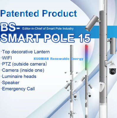مستشعرات مدينة ذكية تعمل بالطاقة الشمسية لاسلكية خارجية لعمود إنارة الشارع الذكي