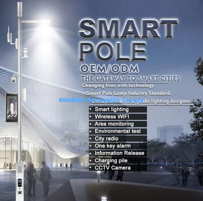 طريق الرصيف في الهواء الطلق مدينة ذكية LED ضوء الشارع القطب مع كاميرا القطب