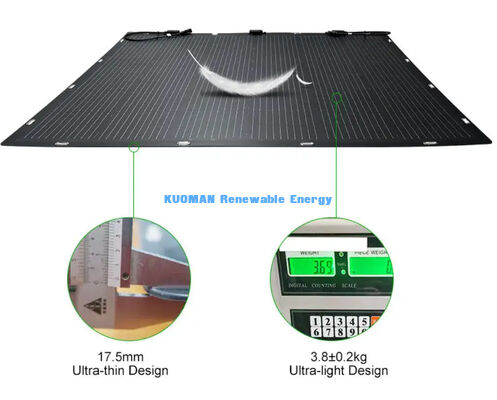 100W IP68 مضاد للماء 360 درجة الطاقة الشمسية المرنة قابلة للثني للأسقف والقوارب مع شهادة FCC