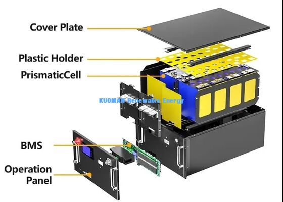 وحدة بطارية KM 48V 200Ah LiFePO4 دورات عميقة 8000 مرة