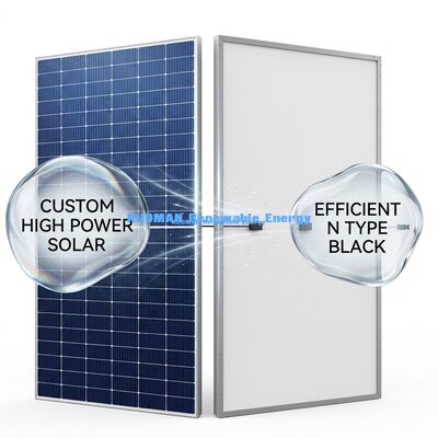 500W-600W لوحة شمسية مع كفاءة 22% ومقاومة الطقس IP65 لإنتاج الطاقة الصناعية
