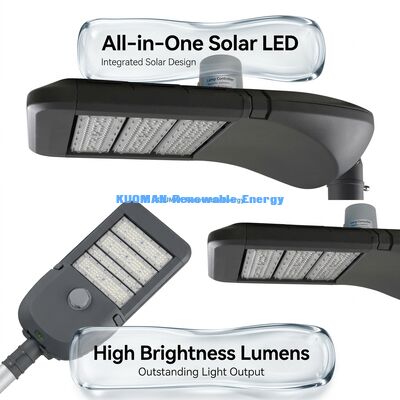 مصباح شارع ذكي LED مقاوم للماء بمعيار IP66 بعمر افتراضي 100000 ساعة وتقنية إنترنت الأشياء LoRa-WAN للإضاءة الشمسية الخارجية