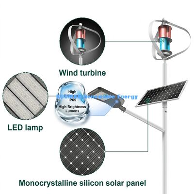 مقاوم للماء IP65 100W-200W ضوء الشارع LED الشمسي مع جسد سبيكة الألومنيوم للطرق السريعة والأراضي الألبية