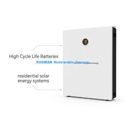 KM 48V 300Ah LiFePO4 بطارية الحائط الجدار المنزل بطارية التخزين مع 8000 دورة