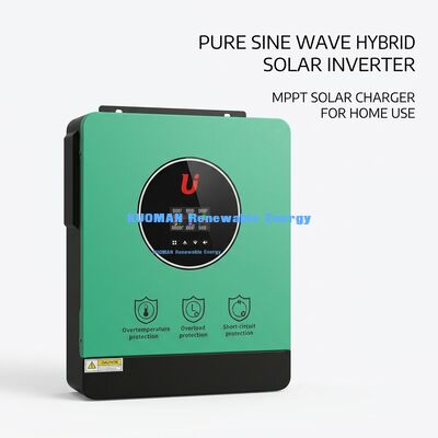 عاكس الطاقة الشمسية الهجينة ذات المرحلة الواحدة عالي الكفاءة 4.2KW/6.2KW لنظم المنزل والشبكة