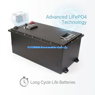 KM 72V - 100Ah بطارية LiFePO4 مع 8000 دورة و 7360Wh من الطاقة