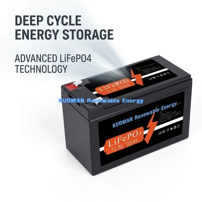 بطارية الليثيوم ذات الدورة العميقة 12V 10Ah 128Wh LiFePO4 لتخزين الطاقة وتطبيقات RV