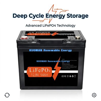 بطارية الليثيوم LiFePO4 من 12 فولت 50Ah مع طاقة 691.2Wh وخلايا بريزمية لتطبيقات دورة عميقة
