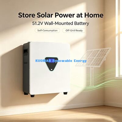 51.2V 300Ah LiFePO4 Wall Type Home Energy Storage Battery 15.36kWh Solar Backup Power House & Small Commercial Use