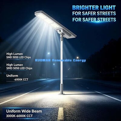 توفير الطاقة كل شيء في واحد ضوء الشارع الشمسي 40W SMD5050 مصباح شمسي LED لا تكلفة كهرباء