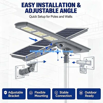 توفير الطاقة كل شيء في واحد ضوء الشارع الشمسي 40W SMD5050 مصباح شمسي LED لا تكلفة كهرباء