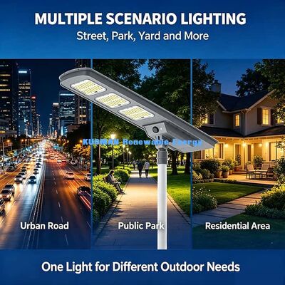 توفير الطاقة كل شيء في واحد ضوء الشارع الشمسي 40W SMD5050 مصباح شمسي LED لا تكلفة كهرباء