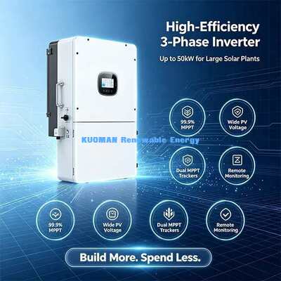 18kW 3 Phase Solar Hybrid Inverter 3 MPPT Trackers Max PV 36000W Off Grid Inverter
