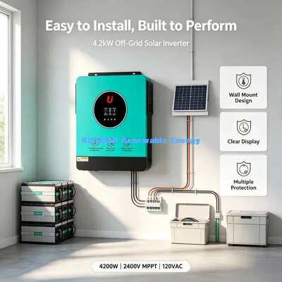 محول شمسي هجين BSSI-V-GN4200 بقدرة 4200 واط، وضع مزدوج خارج الشبكة ومتصل بالشبكة
