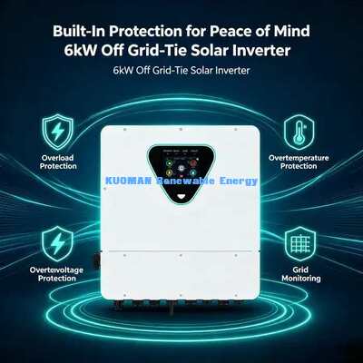 IP65-6KL 6KW محول الطاقة الشمسية الهجينة ذات المرحلة المنقسمة مع شاشة تعمل باللمس و WiFi
