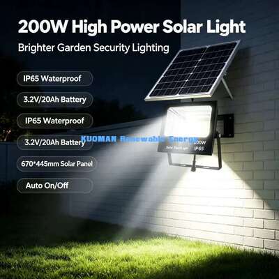 Outdoor Solar LED Flood Light Die Cast Aluminum Housing Heat Dissipation Good