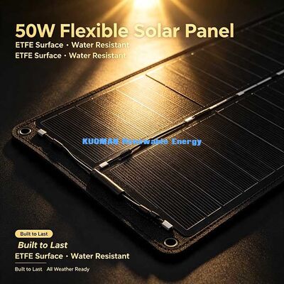 50W تثبيت الذاتي اللوحة الشمسية المرنة القابلة للطي ، لا يوجد تثبيت محترف للطاقة الشمسية لمخيمات RV والمنازل الصغيرة