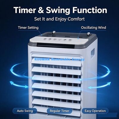 High Airflow Evaporative Cooler 600m³/h, Portable Water Cooler Fan for Living Room